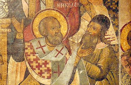 Nicholas slapping Arius