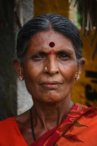 Indian woman with bindi