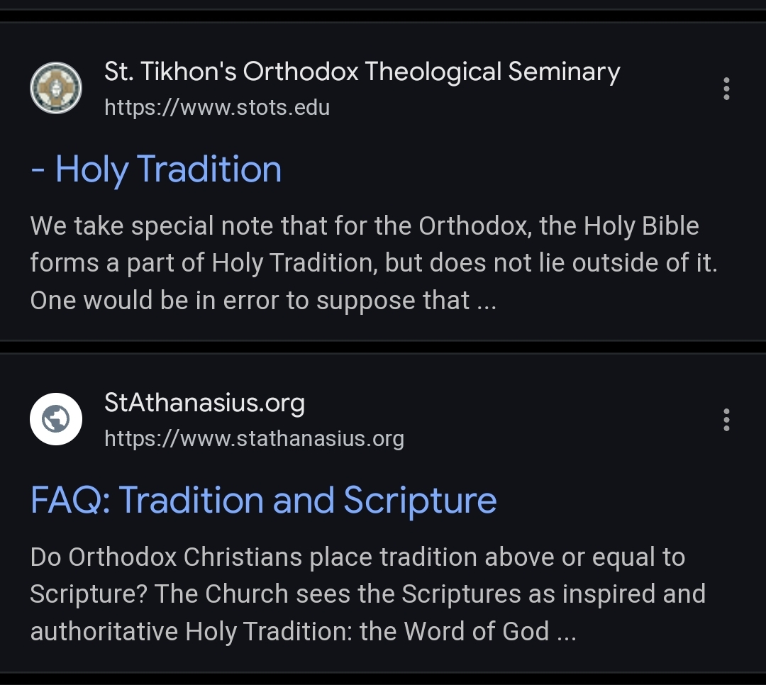 scripture is Tradition