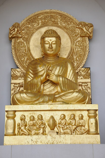 Buddha on the London Peace Pagoda